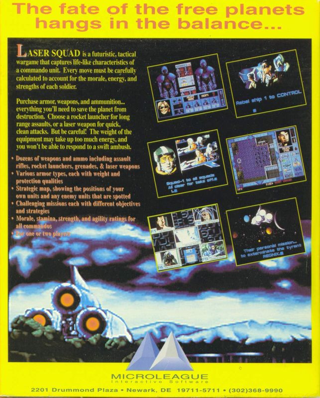 Back Cover for Laser Squad (DOS)