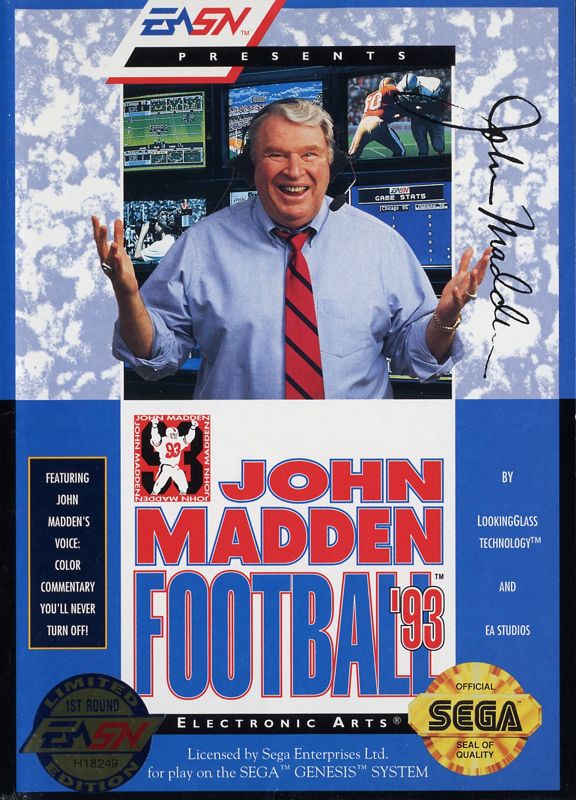 Front Cover for John Madden Football '93 (Genesis)
