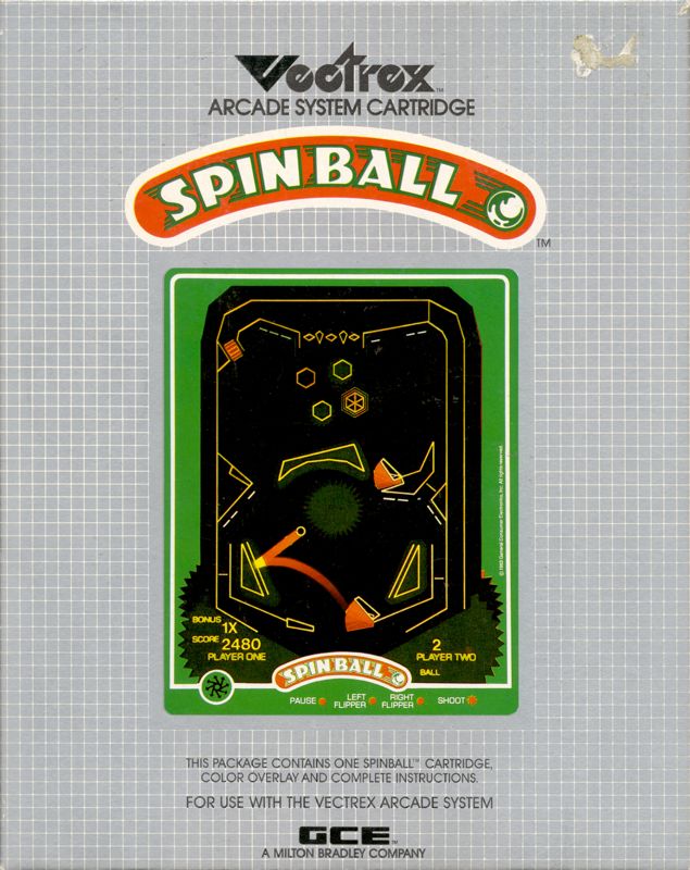 Front Cover for Spin Ball (Vectrex)