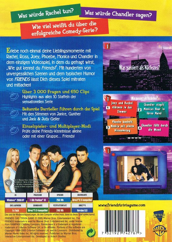 Back Cover for Friends: The One with All the Trivia (Windows)