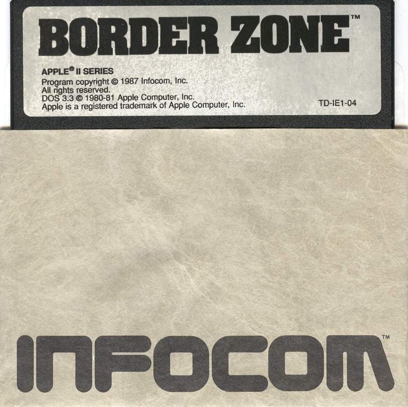 Media for Border Zone (Apple II)