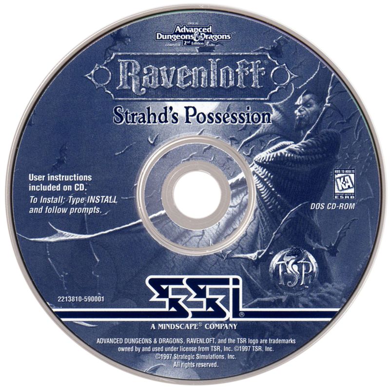 Media for Ravenloft: Strahd's Possession (DOS) (Re-release with hintbook & PDF manual)