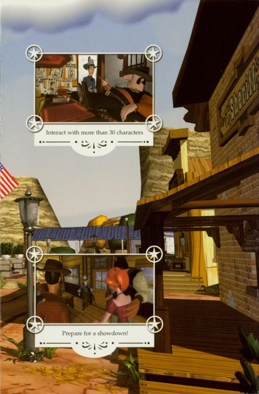 Inside Cover for Wanted: A Wild Western Adventure (Windows): Right Flap