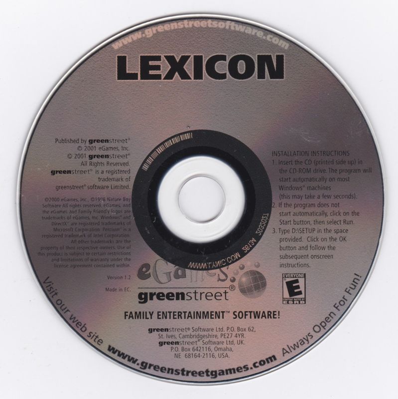 Media for Lexicon Word Challenge (Windows) (Greenstreet release)