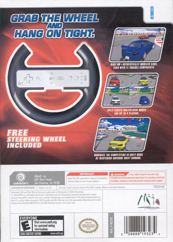 Back Cover for GT Pro Series (Wii) (Bundle release with Steering Wheel)