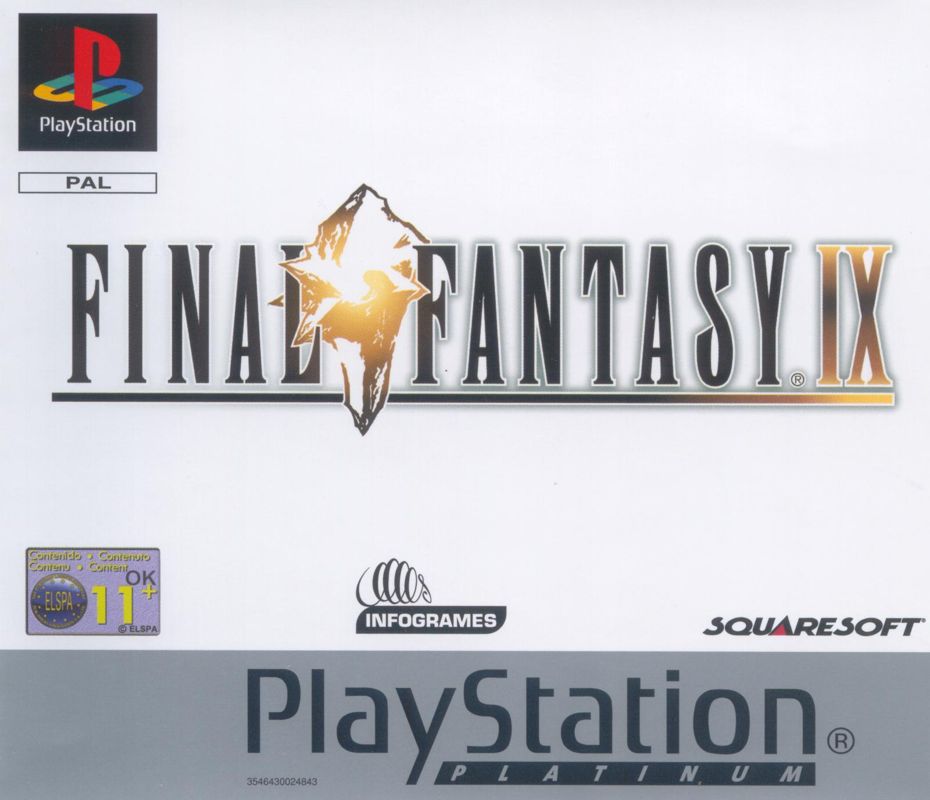 Front Cover for Final Fantasy IX (PlayStation) (Platinum release)