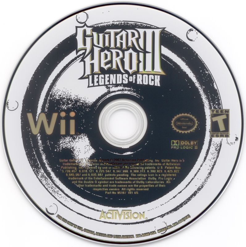 Media for Guitar Hero III: Legends of Rock (Wii) (Box w/ Guitar Controller & Game)