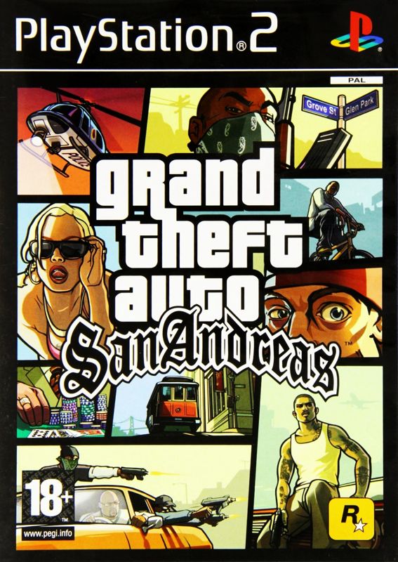 Front Cover for Grand Theft Auto: San Andreas (PlayStation 2) (European English release)