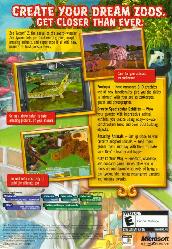 Back Cover for Zoo Tycoon 2 (Windows)