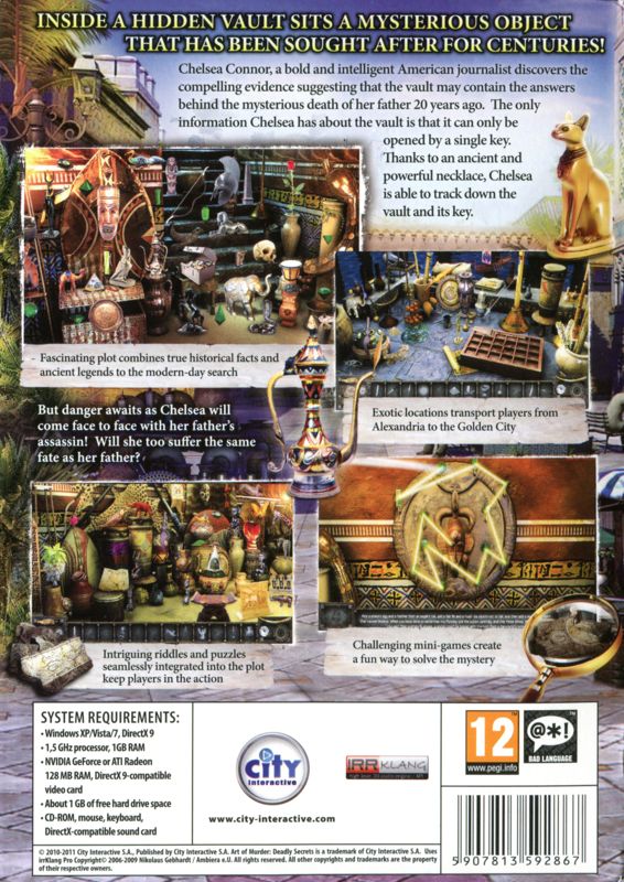 Back Cover for Chronicles of Mystery: Secret of the Lost Kingdom (Windows)