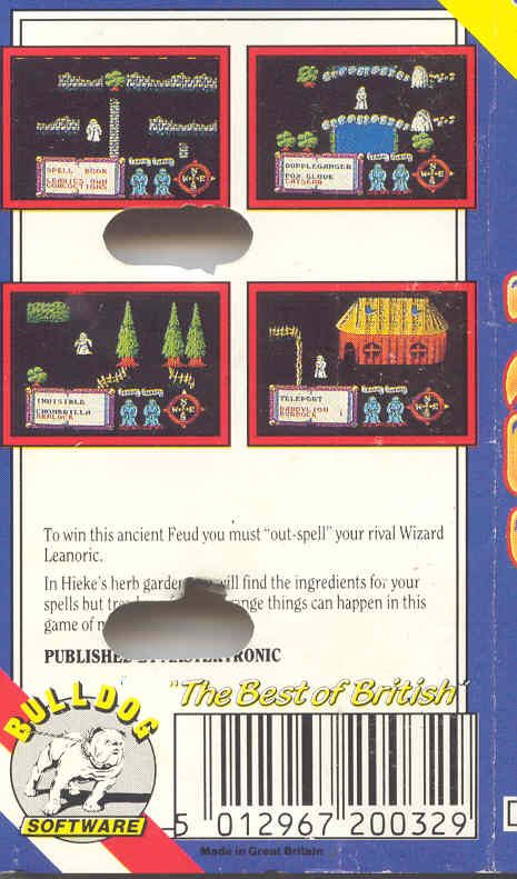 Back Cover for Feud (ZX Spectrum)