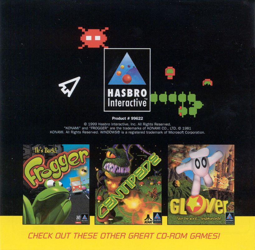 Inside Cover for Atari Arcade Hits: Volume 1 (Windows): Left Side