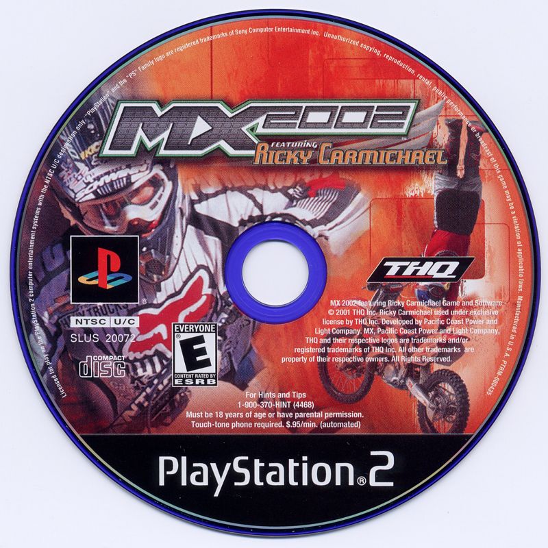 MX 2002 featuring Ricky Carmichael cover or packaging material - MobyGames