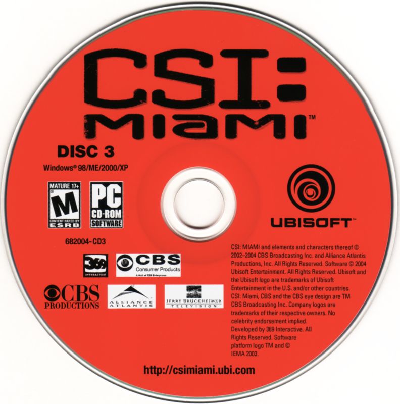 Media for CSI: Miami (Windows): Disc 3