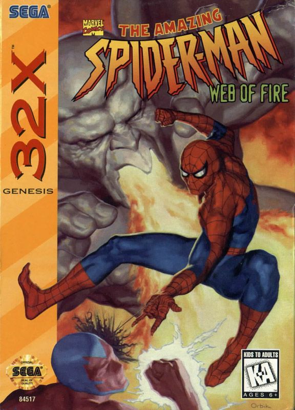 Front Cover for The Amazing Spider-Man: Web of Fire (SEGA 32X)