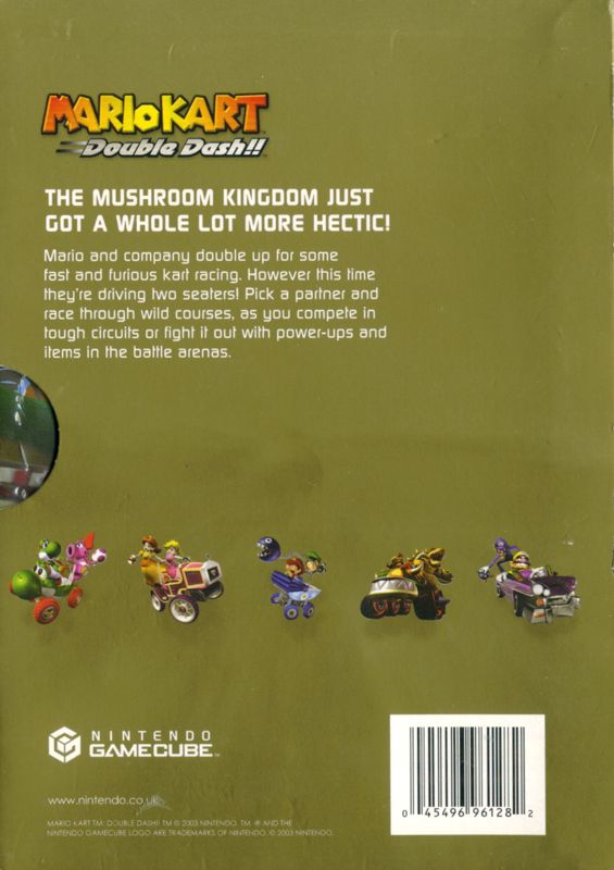 Back Cover for Mario Kart: Double Dash!! (GameCube)