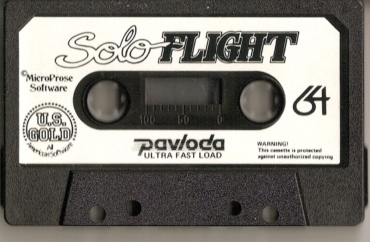 Media for Solo Flight (Commodore 64) (US Gold Cassette release)