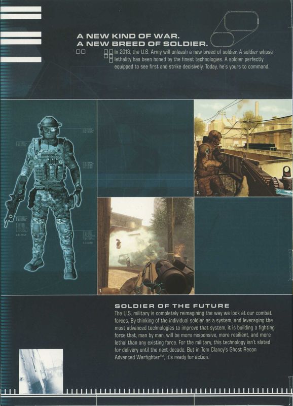Inside Cover for Tom Clancy's Ghost Recon: Advanced Warfighter (Windows): Left Flap