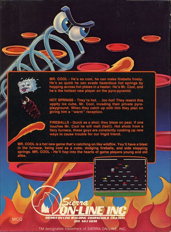 Back Cover for Mr. Cool (Atari 8-bit)