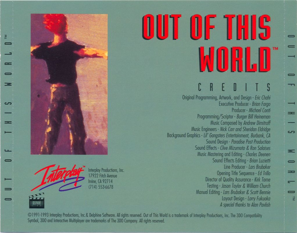 Other for Out of This World (3DO): Jewel Case - Back