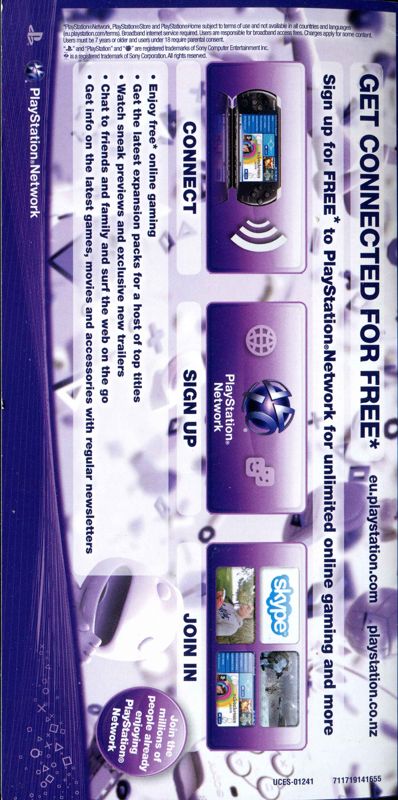 Manual for InviZimals (PSP): Back