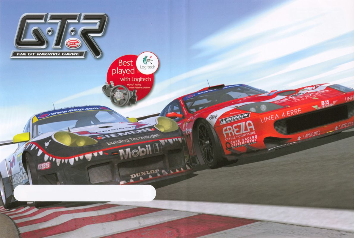 Inside Cover for GTR: FIA GT Racing Game (Windows)