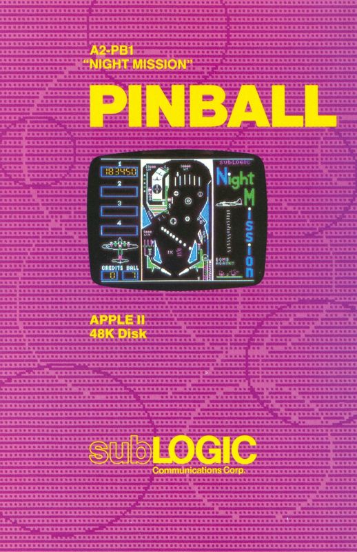 Front Cover for Night Mission Pinball (Apple II) (Zip-lock bag release)