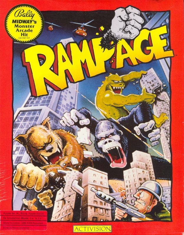 Front Cover for Rampage (Apple II)