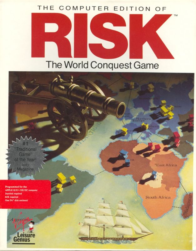 Front Cover for The Computer Edition of Risk: The World Conquest Game (Apple II)
