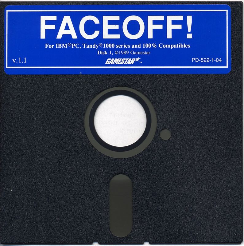 Media for FaceOff! (DOS) (Version 1.1): 5.25 Disk (1/2)