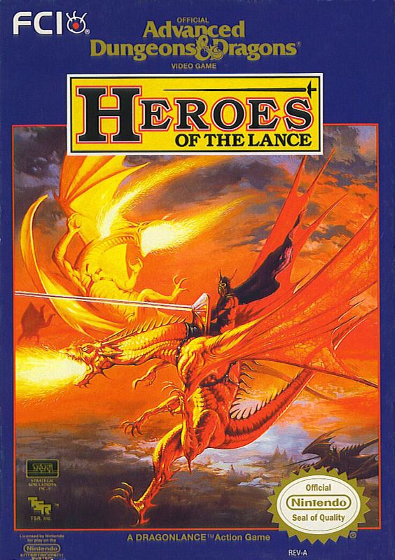 Front Cover for Heroes of the Lance (NES)