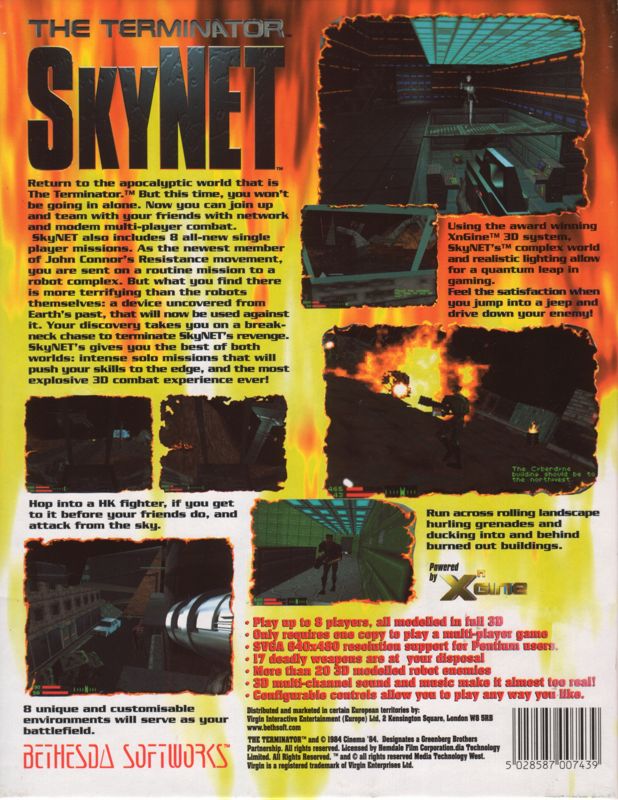 Back Cover for SkyNET (DOS)