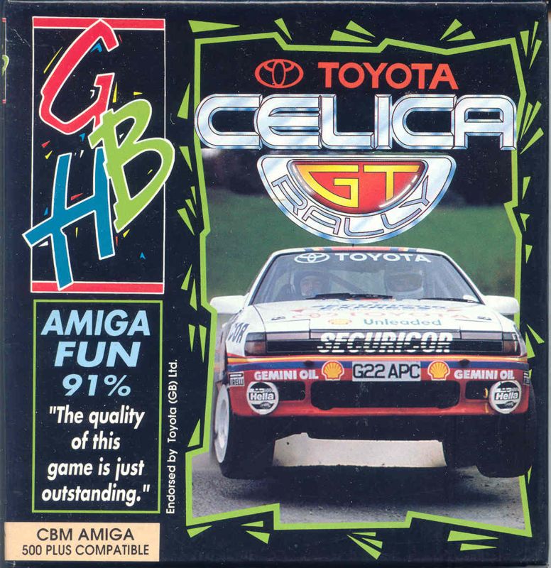 Front Cover for Toyota Celica GT Rally (Amiga) (GBH release)