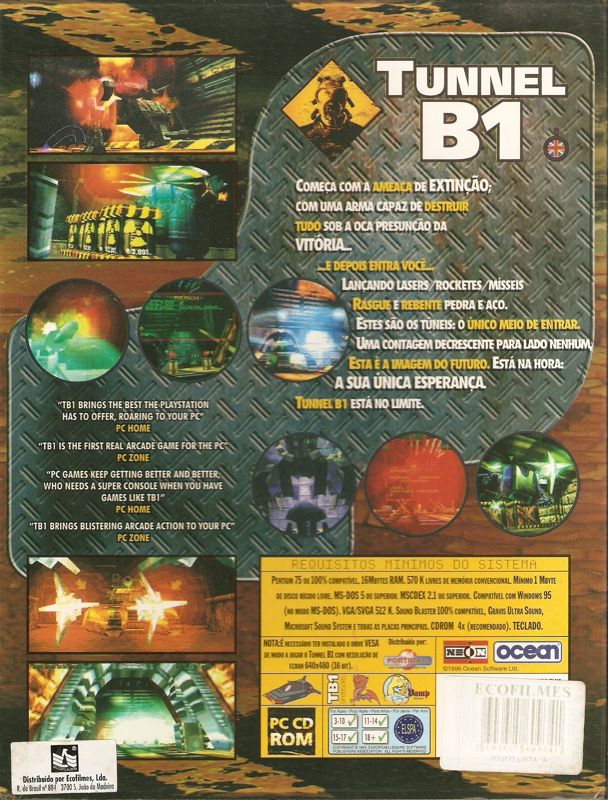 Back Cover for Tunnel B1 (DOS)