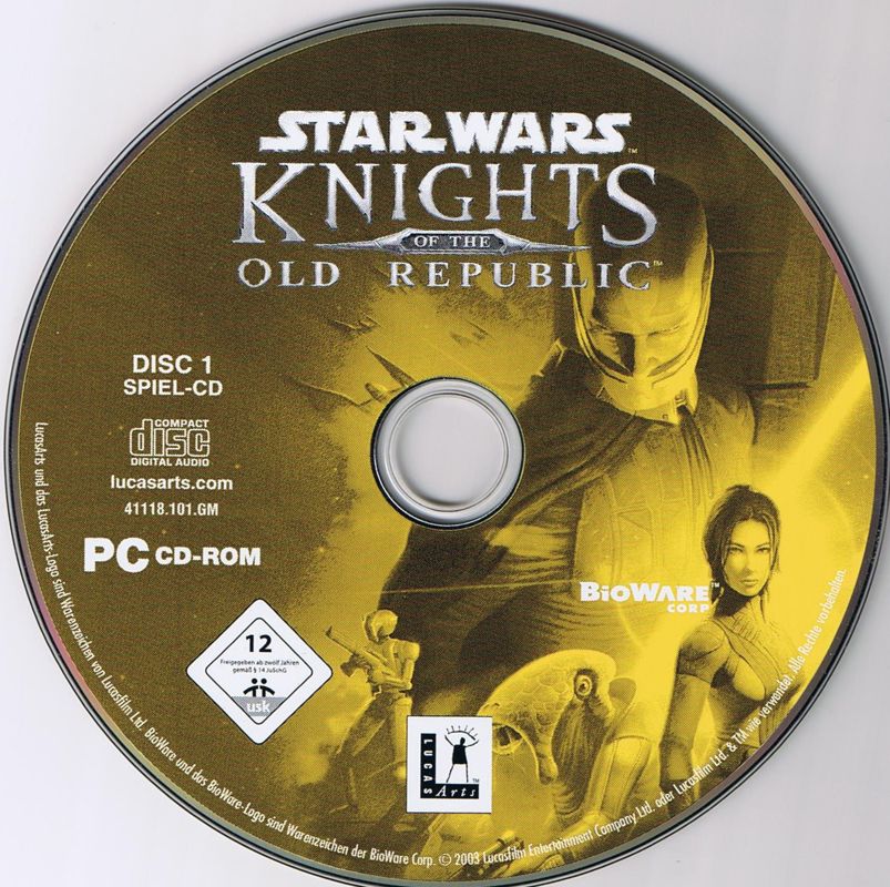 Media for Star Wars: Knights of the Old Republic (Windows): Disc 1