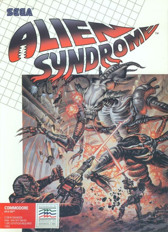 Front Cover for Alien Syndrome (Commodore 64)