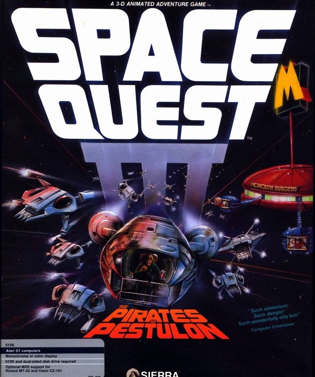 Front Cover for Space Quest III: The Pirates of Pestulon (Atari ST)