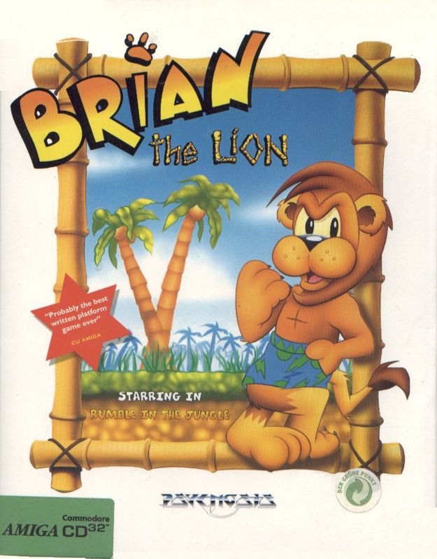 Front Cover for Brian the Lion Starring In: Rumble in the Jungle (Amiga CD32)