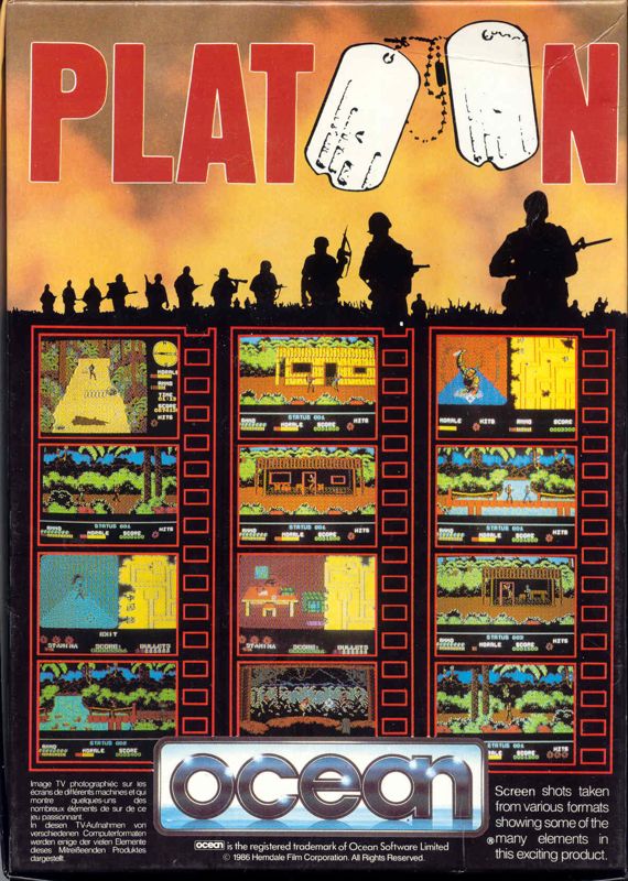 Back Cover for Platoon (ZX Spectrum)
