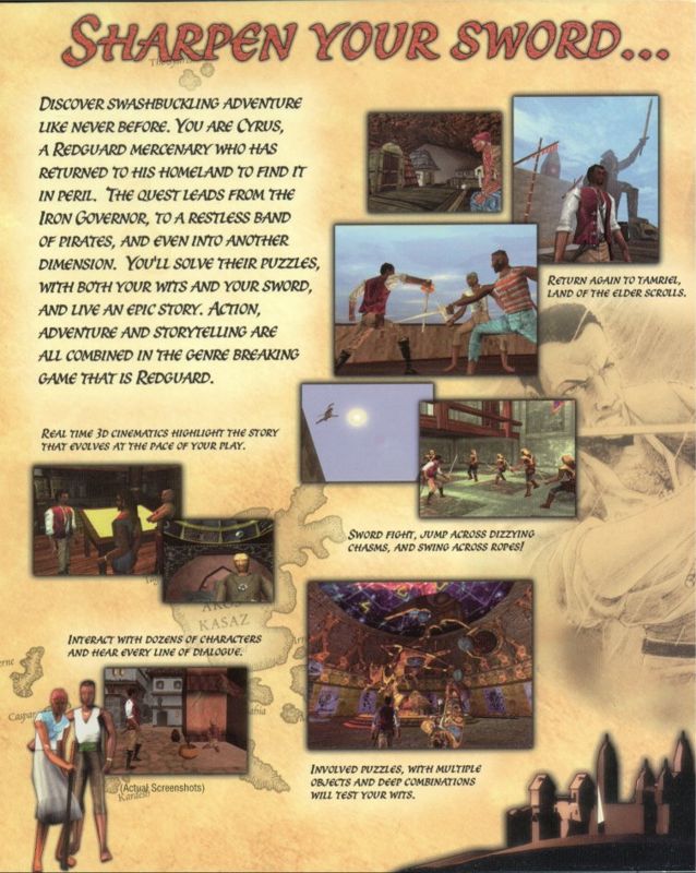 Inside Cover for The Elder Scrolls Adventures: Redguard (Windows): Left Flap