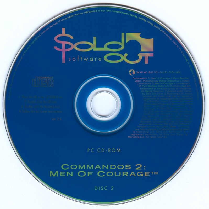 Media for Commandos 2: Men of Courage (Windows) (Sold Out Software release): Disc 2