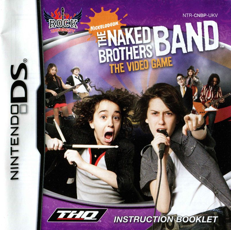 Manual for Rock University Presents the Naked Brothers Band: The Videogame (Nintendo DS): Front
