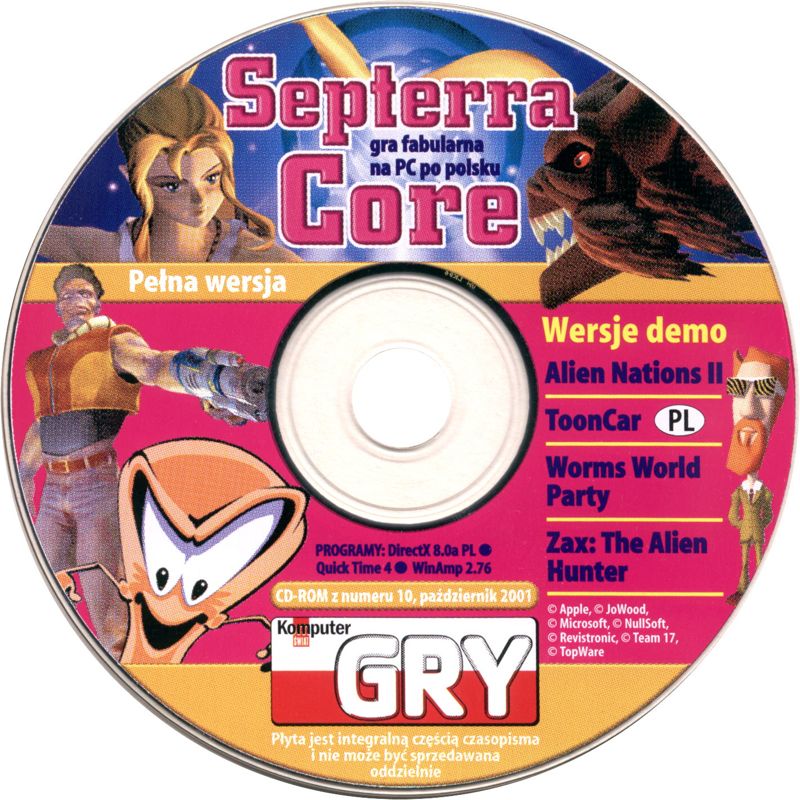 Media for Septerra Core: Legacy of the Creator (Windows) (Komputer Świat GRY # 10/2002 covermount)