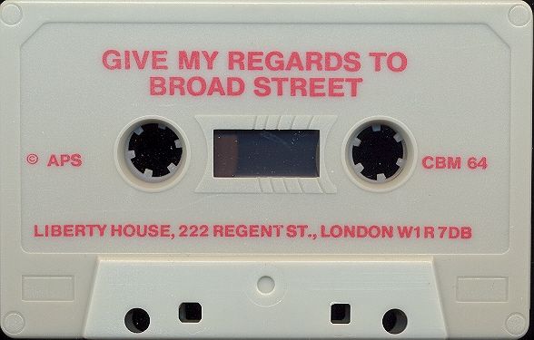 Media for Paul McCartney's Give My Regards to Broad Street (Commodore 64)