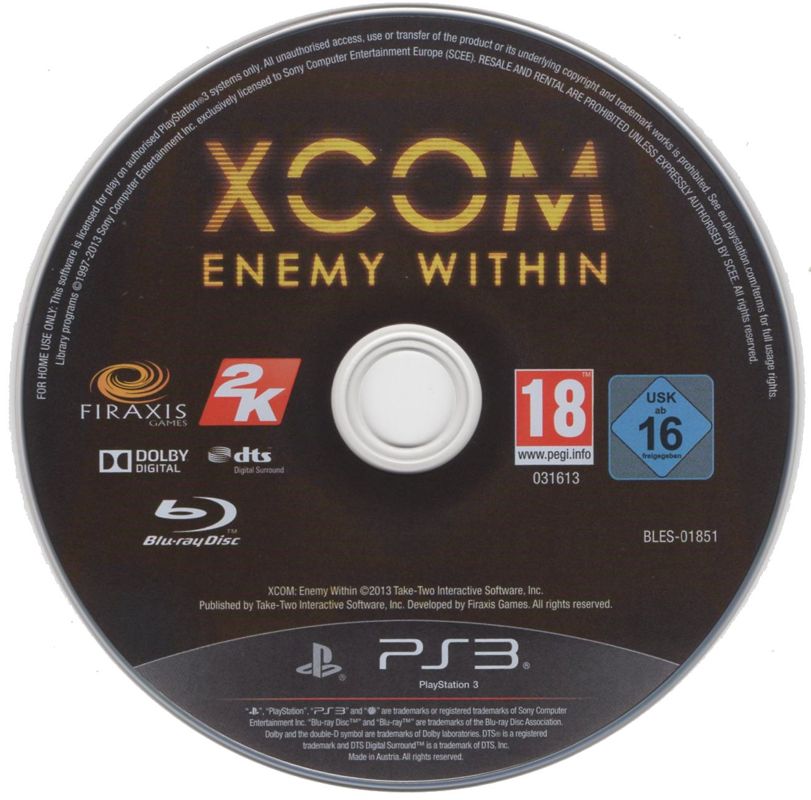 Media for XCOM: Enemy Within (PlayStation 3) (European English release)