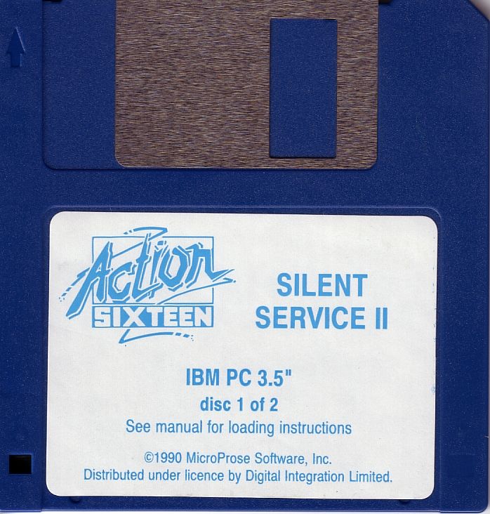 Media for Silent Service II (DOS) (Action Sixteen Release): Disk 1/2