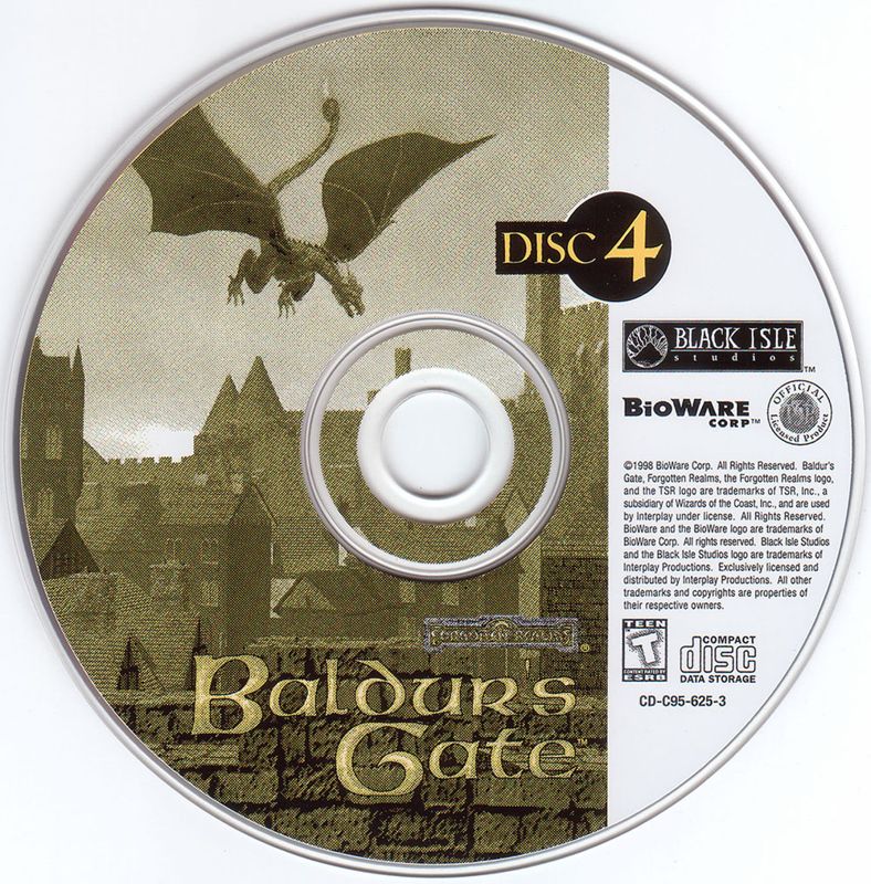 Media for Baldur's Gate (Windows) (CD-ROM version): Disc 4