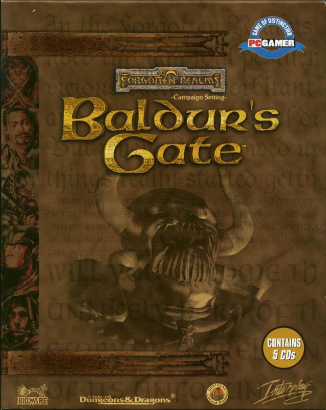 Front Cover for Baldur's Gate (Windows) (CD-ROM version)