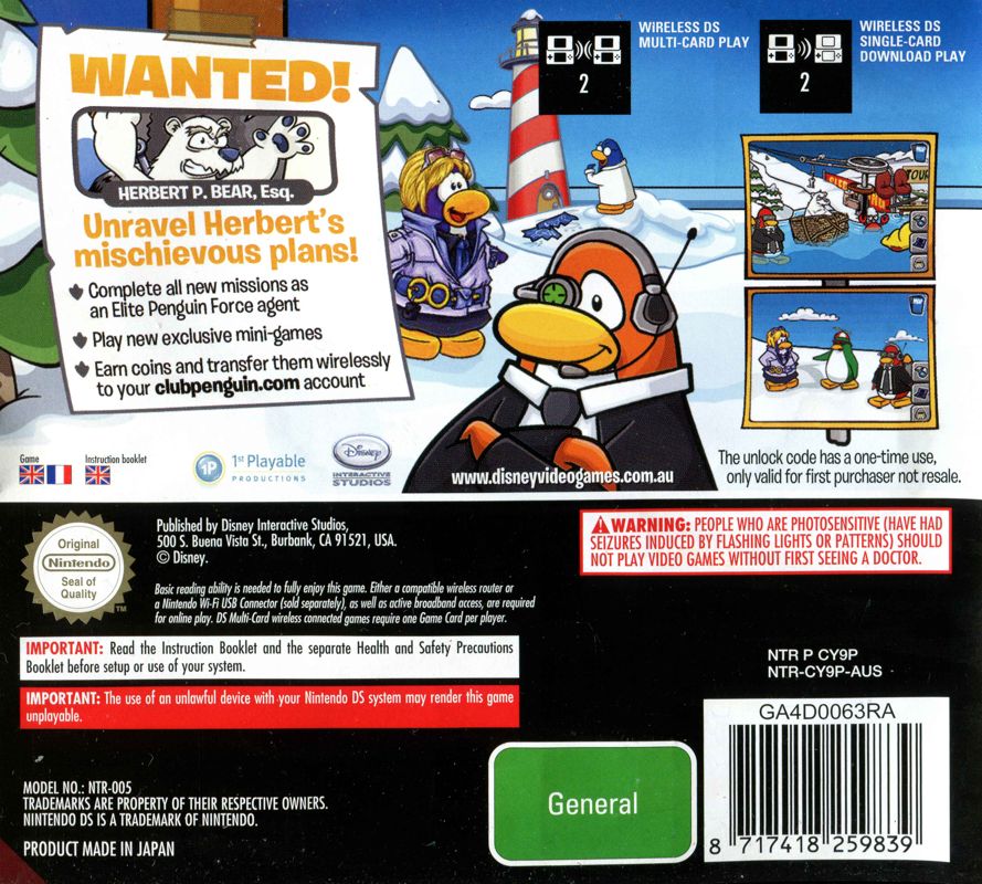Club Penguin Elite Penguin Force - Nintendo DS 