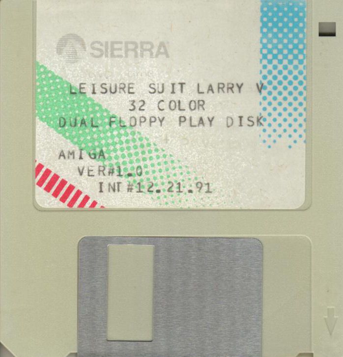 Media for Leisure Suit Larry 5: Passionate Patti Does a Little Undercover Work (Amiga): Dual Floppy Play Disk